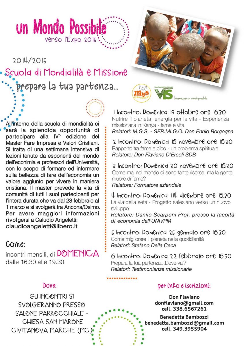 “Un Mondo Possibile” - Scuola di Mondialità e Missione